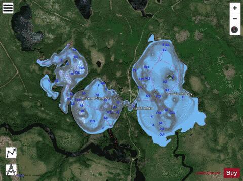 Grand Duc, Lac du depth contour Map - i-Boating App - Satellite