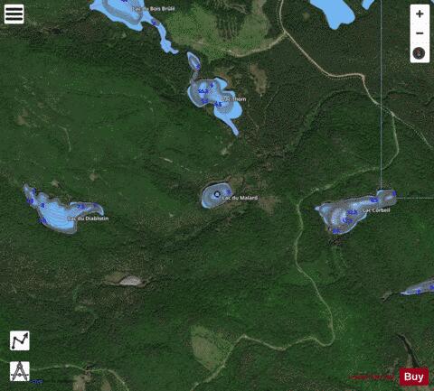 Malard, Lac du depth contour Map - i-Boating App - Satellite