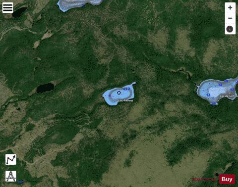 Pierrot, Lac depth contour Map - i-Boating App - Satellite