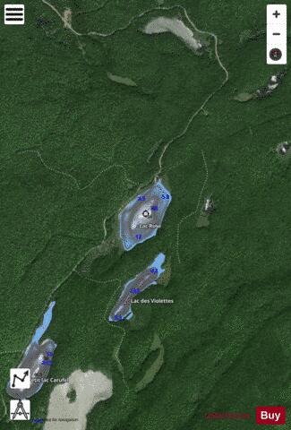 Rose, Lac depth contour Map - i-Boating App - Satellite