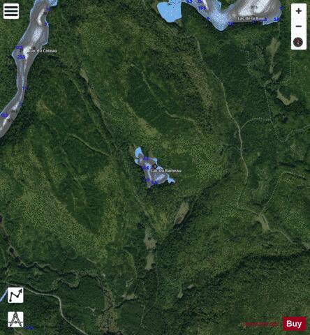 Rameau, Lac du depth contour Map - i-Boating App - Satellite
