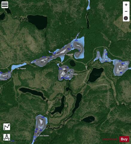 Diablos, Lac depth contour Map - i-Boating App - Satellite