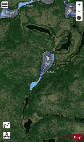 Saules, Lac des depth contour Map - i-Boating App - Satellite