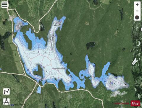Nord-Est, Lac du depth contour Map - i-Boating App - Satellite