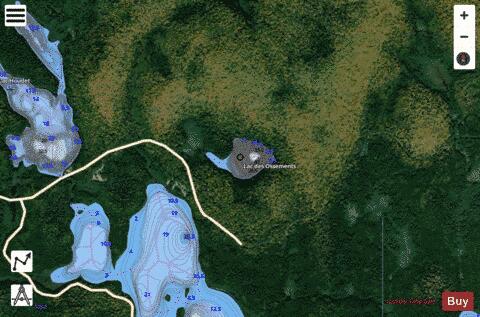 Ossements, Lac des depth contour Map - i-Boating App - Satellite