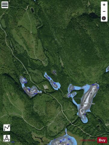 Fourchu, Lac depth contour Map - i-Boating App - Satellite