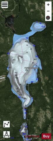 Simard, Petit lac depth contour Map - i-Boating App - Satellite