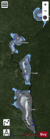Triangle, Lac depth contour Map - i-Boating App - Satellite