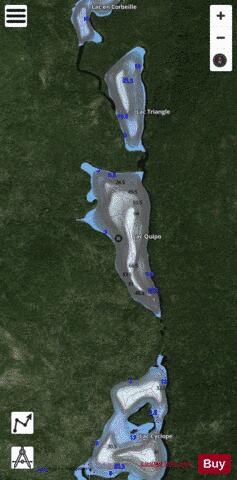 Quipo, Lac depth contour Map - i-Boating App - Satellite