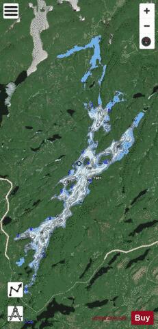 Yser Lac depth contour Map - i-Boating App - Satellite