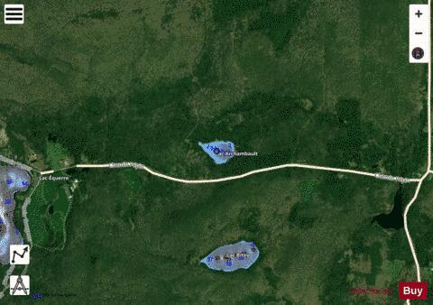 Archambault  Lac depth contour Map - i-Boating App - Satellite