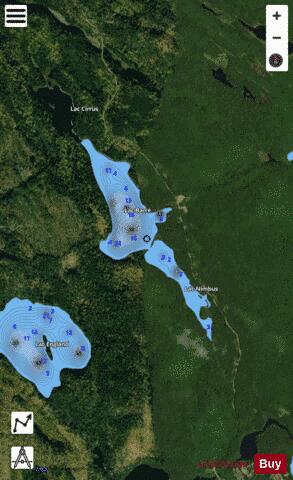 Barre  Lac depth contour Map - i-Boating App - Satellite