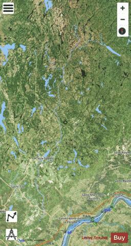 Batiscan  Lac depth contour Map - i-Boating App - Satellite