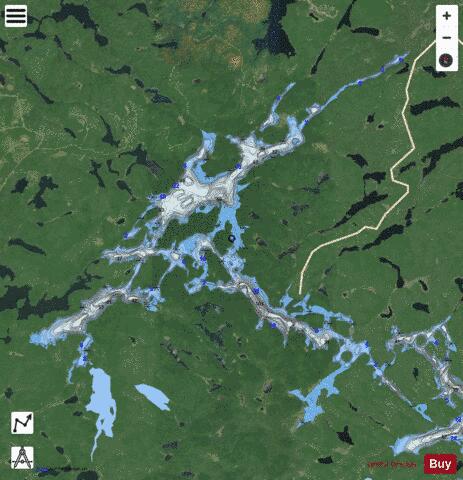 Bay, Lac depth contour Map - i-Boating App - Satellite