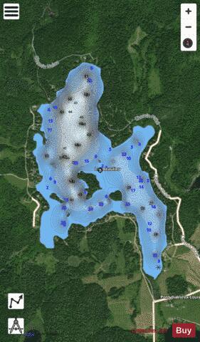 Beaulieu  Lac depth contour Map - i-Boating App - Satellite