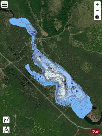 Biencourt, Lac depth contour Map - i-Boating App - Satellite