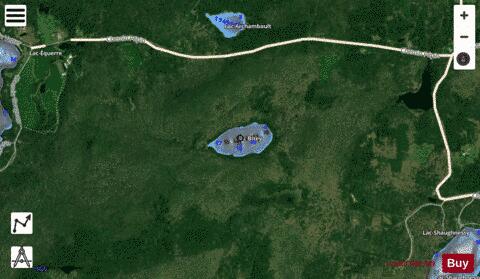 Bitey  Lac depth contour Map - i-Boating App - Satellite
