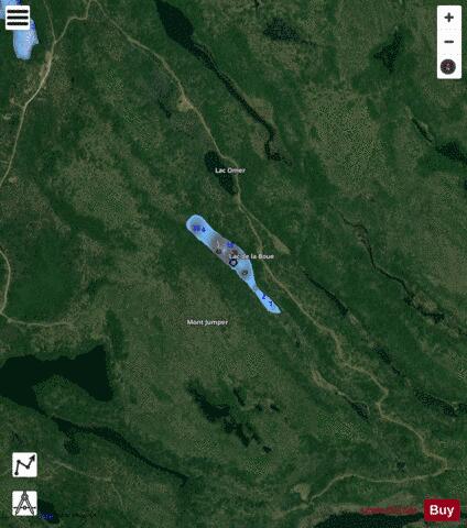 Lac La Loutre depth contour Map - i-Boating App - Satellite