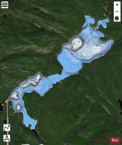 Bouleau, Lac au depth contour Map - i-Boating App - Satellite