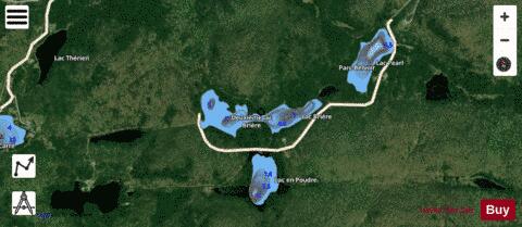 Briere  Lac depth contour Map - i-Boating App - Satellite