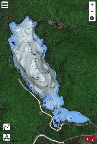 Cain, Lac depth contour Map - i-Boating App - Satellite