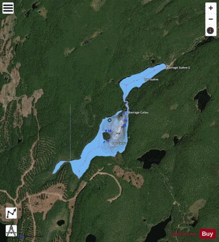 Calau, Lac depth contour Map - i-Boating App - Satellite