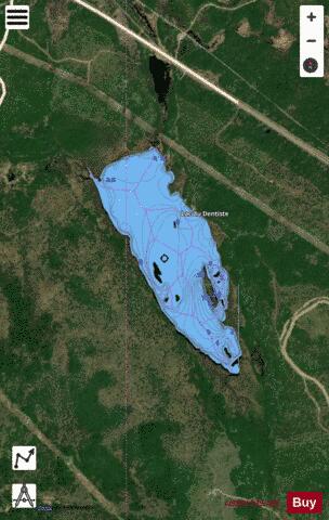 Dentiste, Lac du depth contour Map - i-Boating App - Satellite