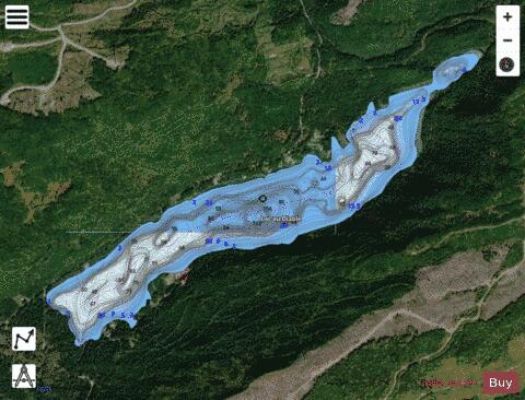 Diable, Lac au depth contour Map - i-Boating App - Satellite