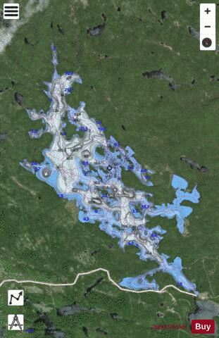 Dionne, Lac depth contour Map - i-Boating App - Satellite