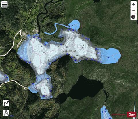 Fer a Cheval, Lac depth contour Map - i-Boating App - Satellite