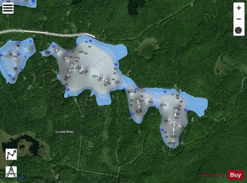 Fraser, Lac depth contour Map - i-Boating App - Satellite
