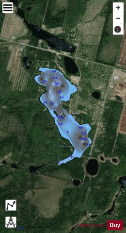 Garnier, Lac depth contour Map - i-Boating App - Satellite