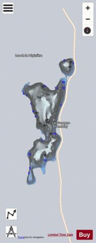 Georges Tremblay  Lac depth contour Map - i-Boating App - Satellite