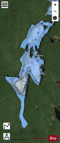 Lac Heloise depth contour Map - i-Boating App - Satellite