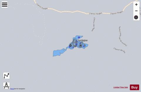 Hughes  Lac depth contour Map - i-Boating App - Satellite