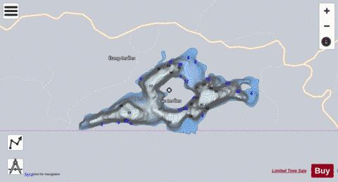 Iles  Lac Des depth contour Map - i-Boating App - Satellite