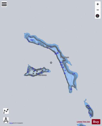 Imbeau  Lac depth contour Map - i-Boating App - Satellite