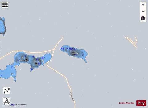 Joan  Lac depth contour Map - i-Boating App - Satellite