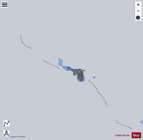Killoran  Lac A depth contour Map - i-Boating App - Satellite