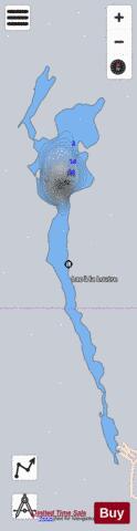 Loutre  Lac A La depth contour Map - i-Boating App - Satellite