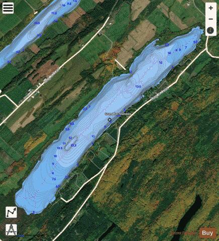 Malobes, Grand lac depth contour Map - i-Boating App - Satellite