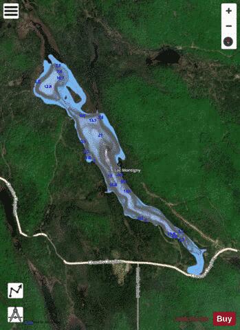 Montigny, Lac depth contour Map - i-Boating App - Satellite