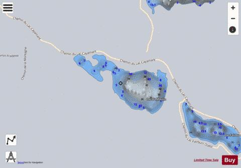 Moulin  Lac Du depth contour Map - i-Boating App - Satellite