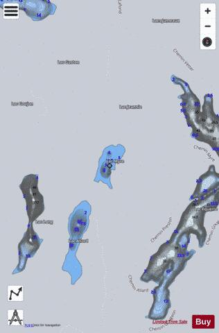 Myre  Lac depth contour Map - i-Boating App - Satellite