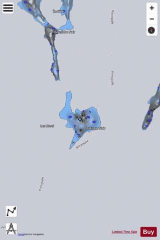 Noir  Petit Lac depth contour Map - i-Boating App - Satellite