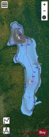 Ollieres, Lac depth contour Map - i-Boating App - Satellite