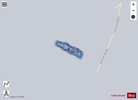 Francois / Ouellette  Lac depth contour Map - i-Boating App - Satellite