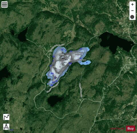 Perdrix, Lac a la depth contour Map - i-Boating App - Satellite