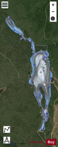 Boucher, Lac depth contour Map - i-Boating App - Satellite