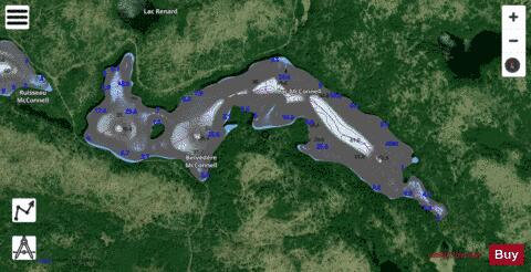McConnell, Lac depth contour Map - i-Boating App - Satellite